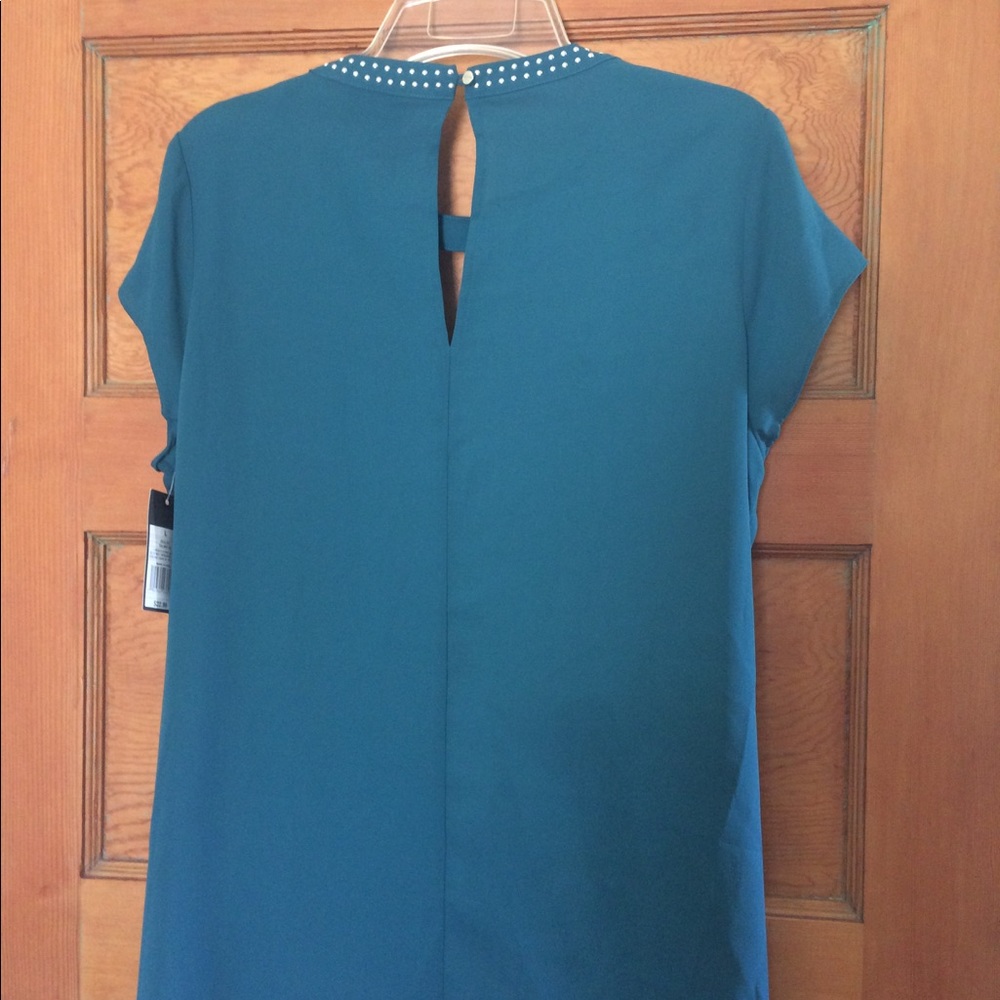 Mossimo NWT Blouse Beaded Neck Criss Cross Front - Picture 5 of 5